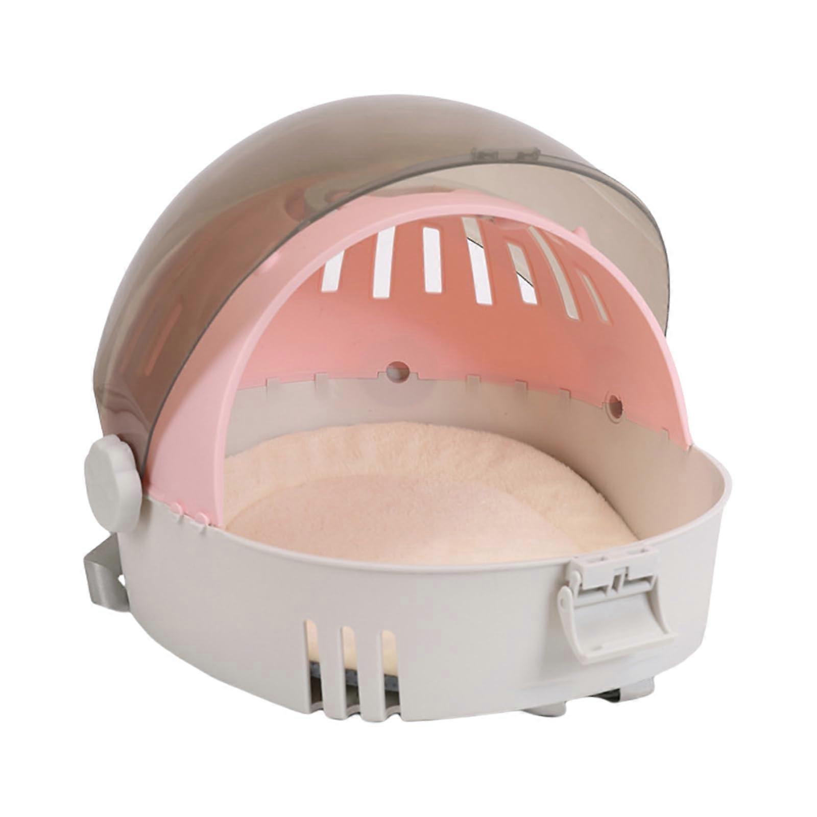 Cat Backpack Carrier with Transparent Ventilated Design and Adjustable Straps for Travel