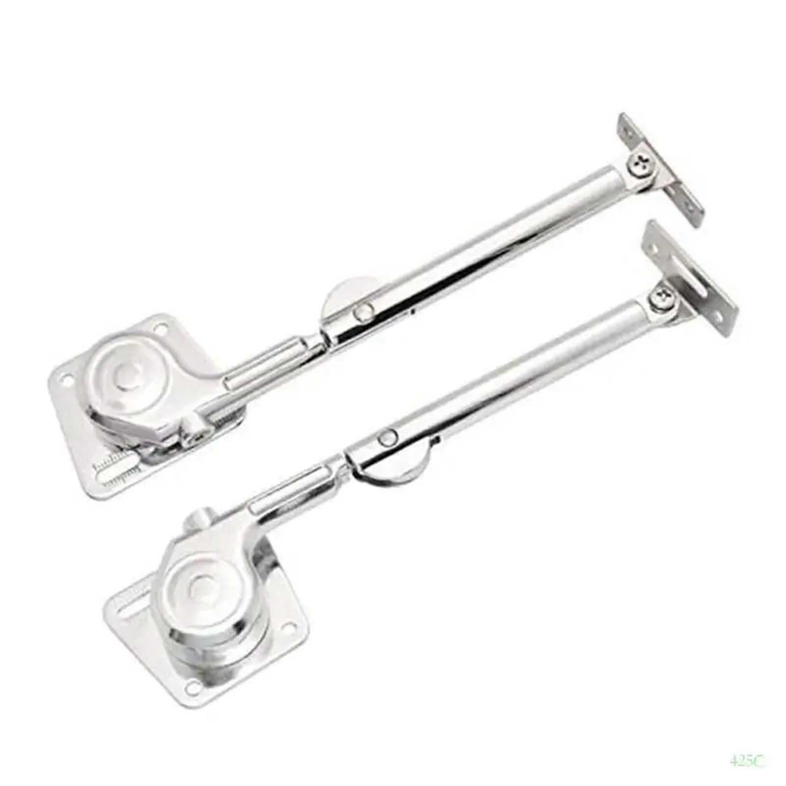 2pcs Hydraulic Lid Support Hinge Soft Close Safety Adjustable Angle for Cabinets and Toy Boxes