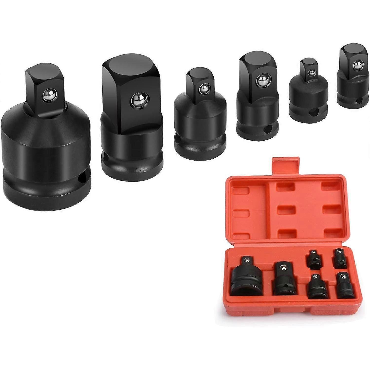 Impact Socket Adapter Set, 6-Piece Reducer for 1/4", 3/8", 1/2", 3/4" Socket Converter