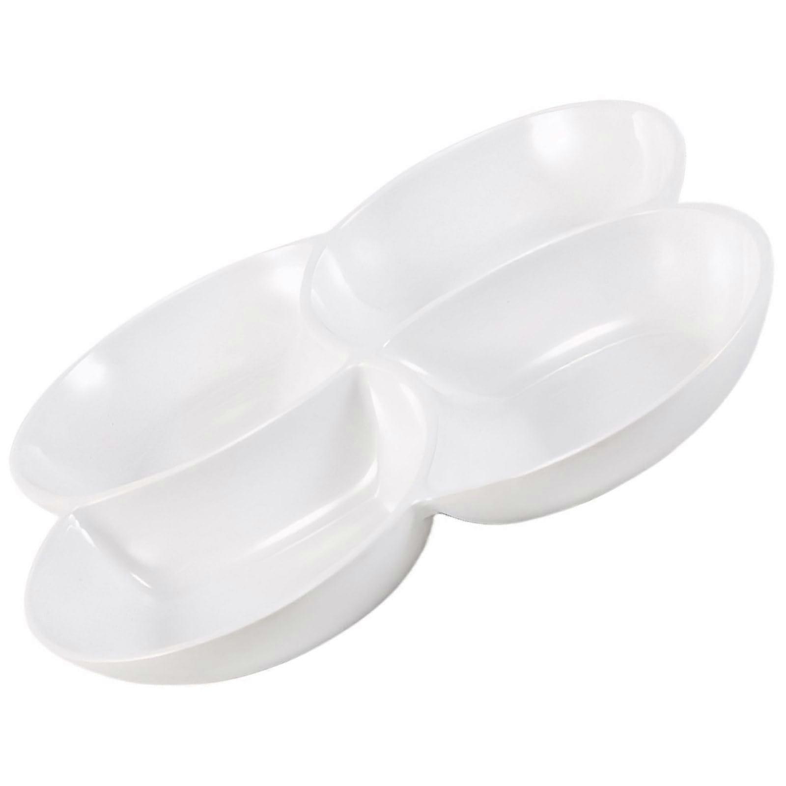 Acrylic Divided Plate for Adults with Portion Control Layout, MultiCompartment Design 22.1cm