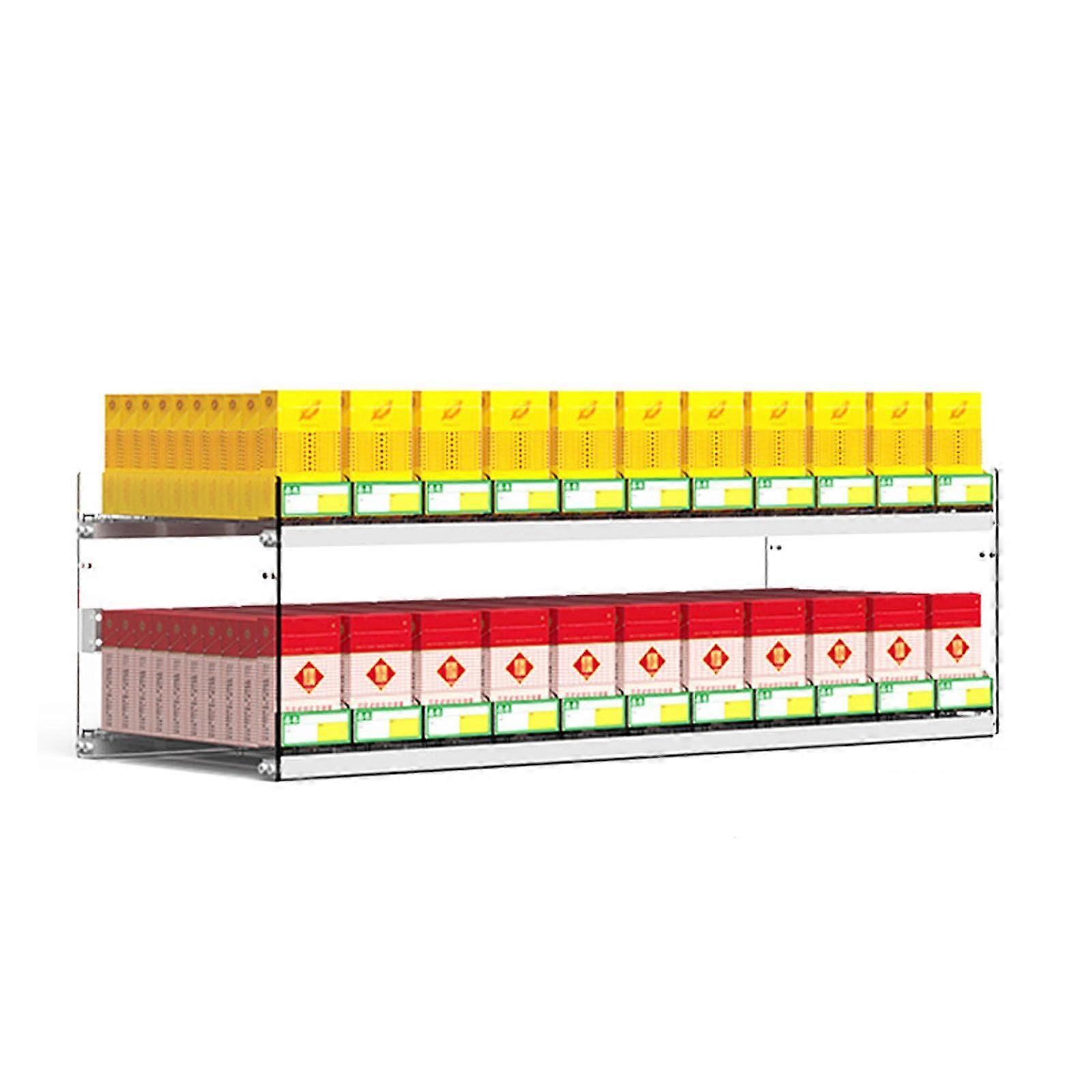 Cigarette Display Case with Clear Visibility Acrylic Rack, Wall or Counter Mount, 2 Layers for Retail