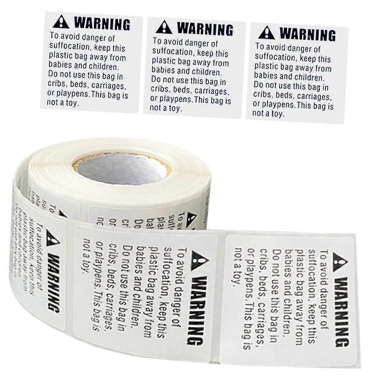 Self Adhesive Suffocation Warning Labels for Packaging and  Boxes with Clear Visibility