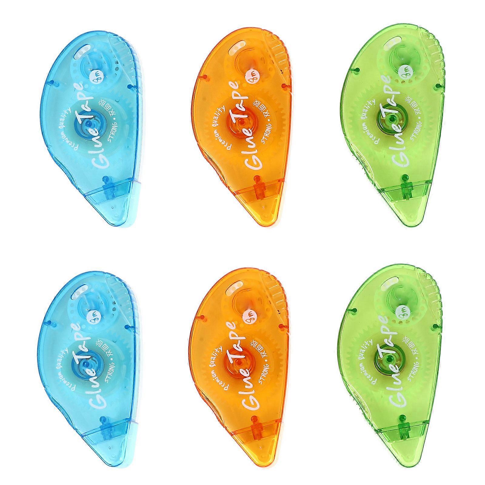 Dot Adhesive Tape Double Sided Adhesive Runner Roller for Scrapbook 6Pcs