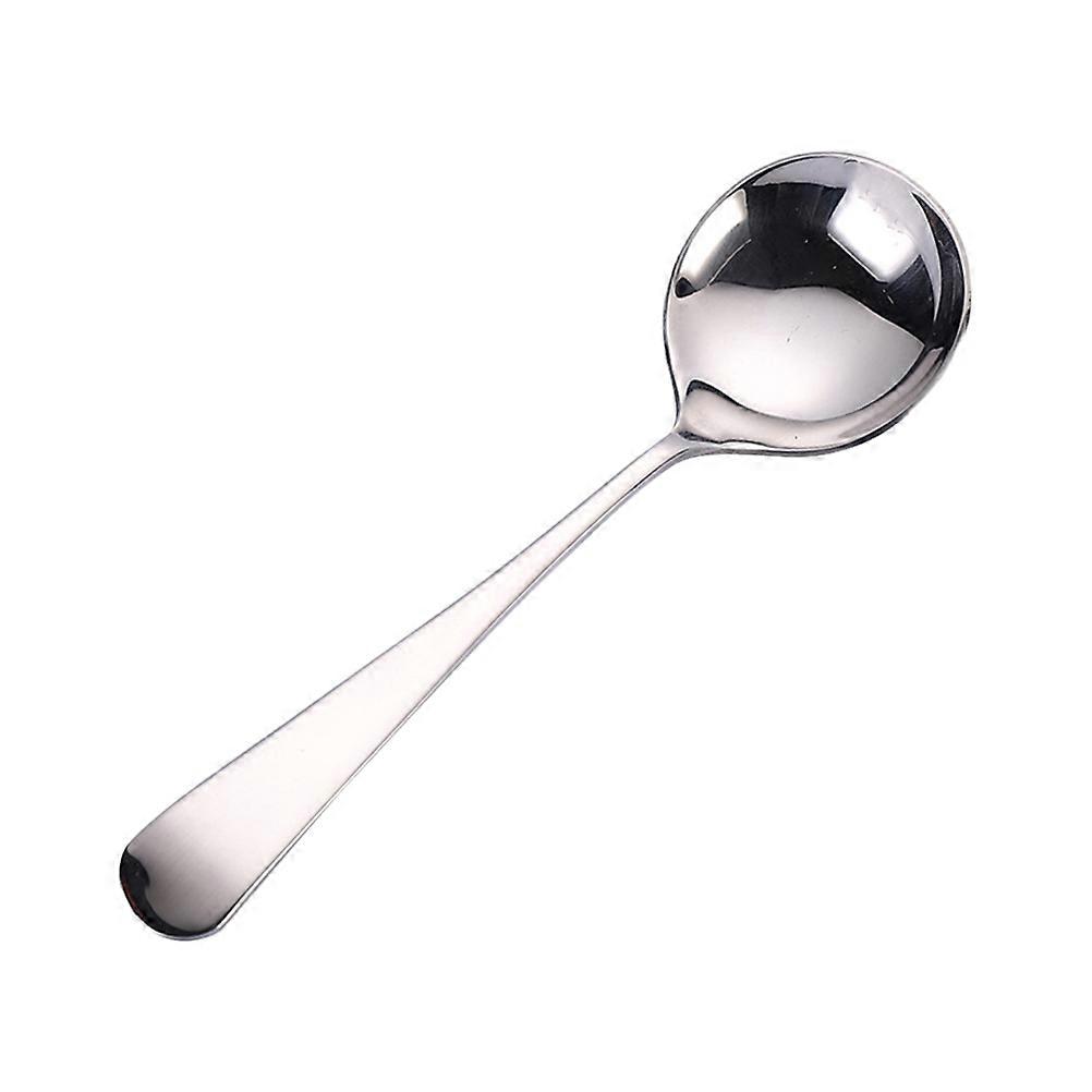 Dessert Serving Spoon Multifunctional Silver Tableware For Home Use 3Pcs