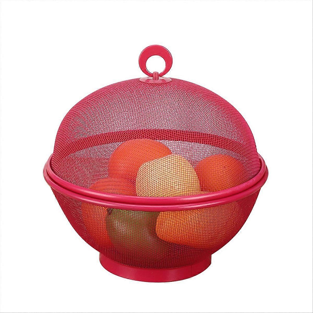Kitchen Ware with Lid Fruit Plate Red