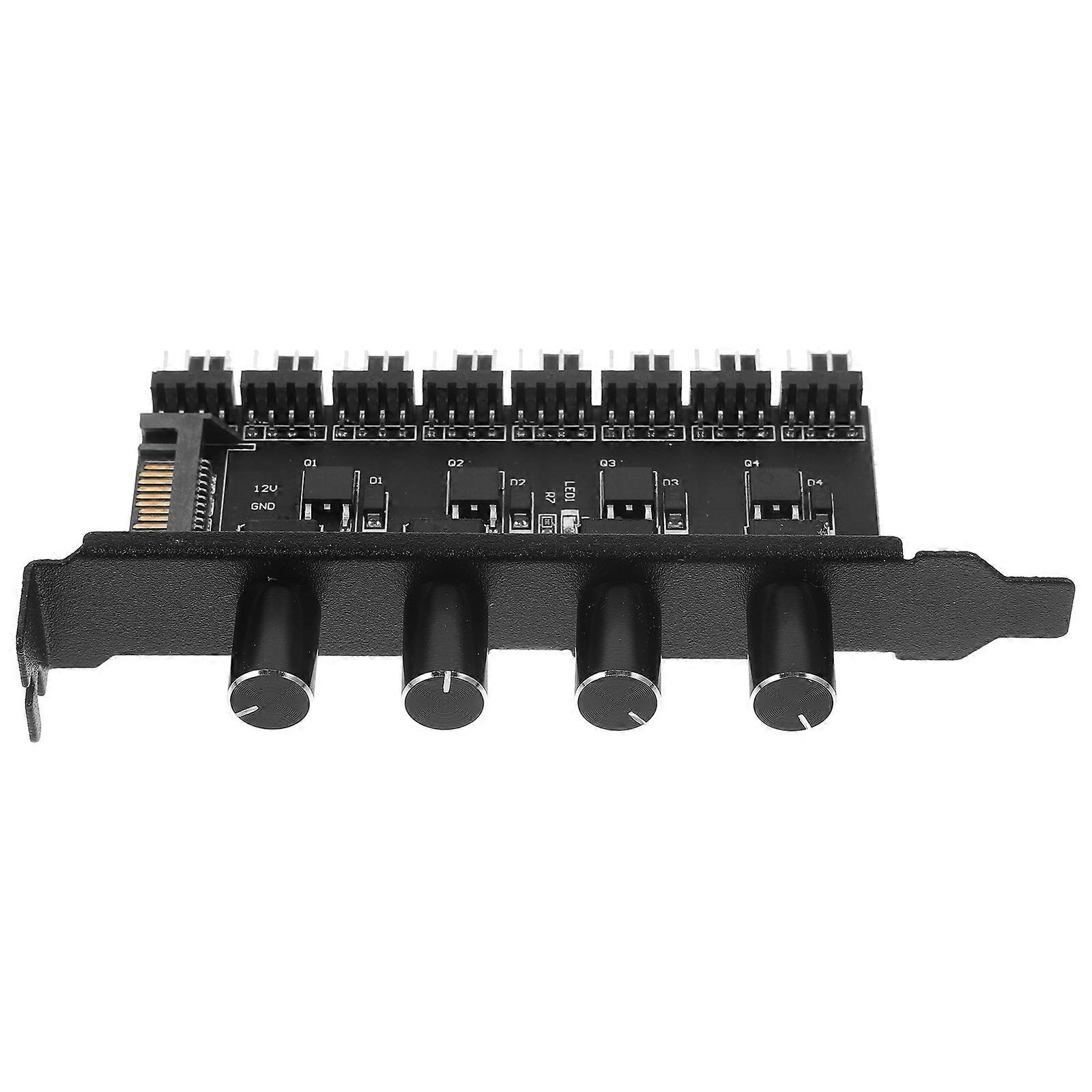 Computer Case Fan Hub for Cooling Fan Control with Multiple Speed Knobs