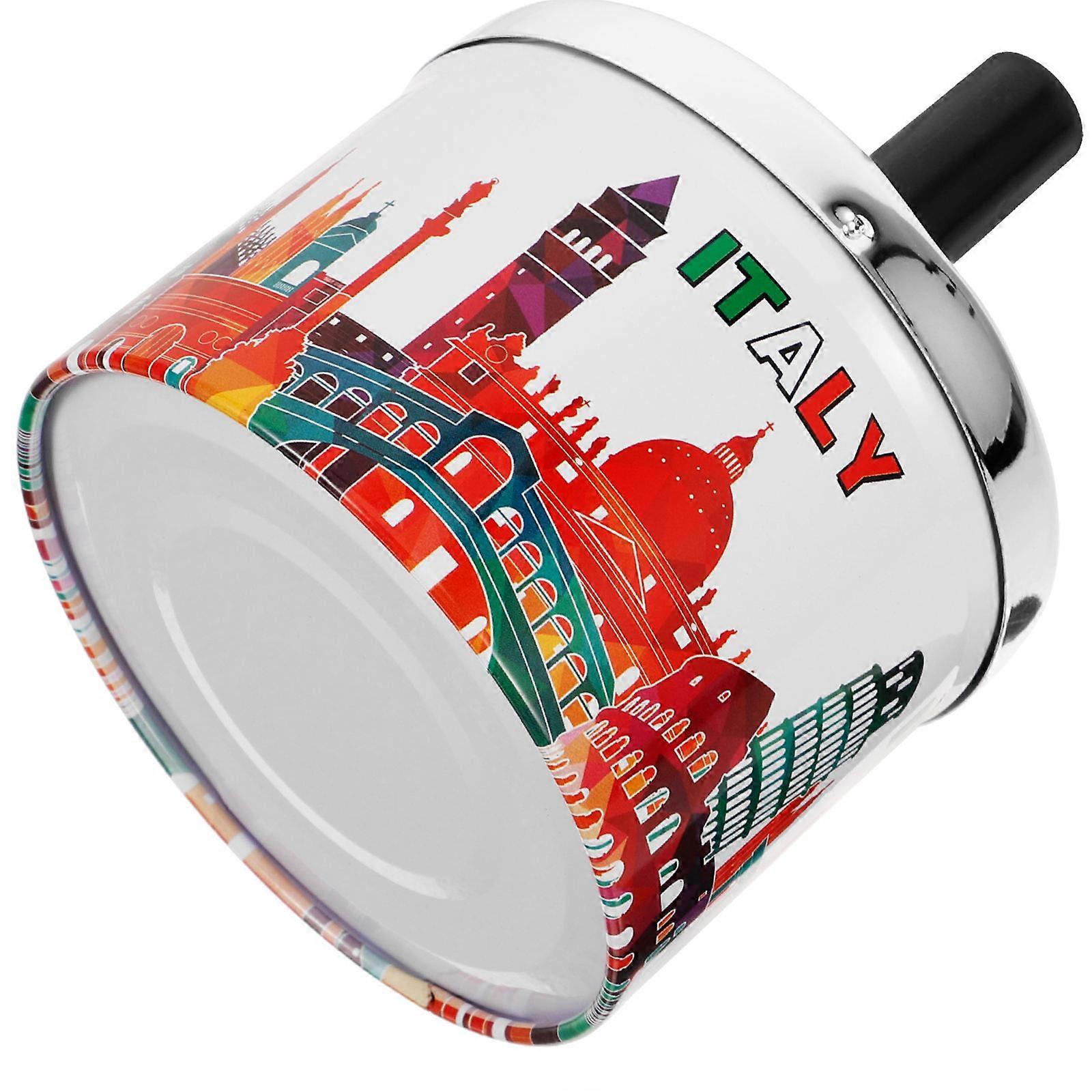 Rotating Lid Metal Ashtray for Automatic Extinguishing