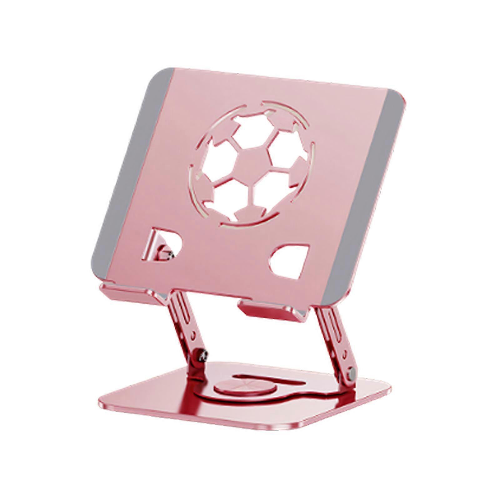 Foldable Tablet Bracket Stand Portable Tablet Bracket Heat Dissipation 360 Degree Rotatable Adjustable Stand for Phone  Pink