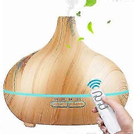 Giftable Diffuser with Multipurpose Diffuser Functionality, Wood Grain Design, Ultrasonic Humidifier, Reduces Dry Climate, Waterless Auto Shut-Off
