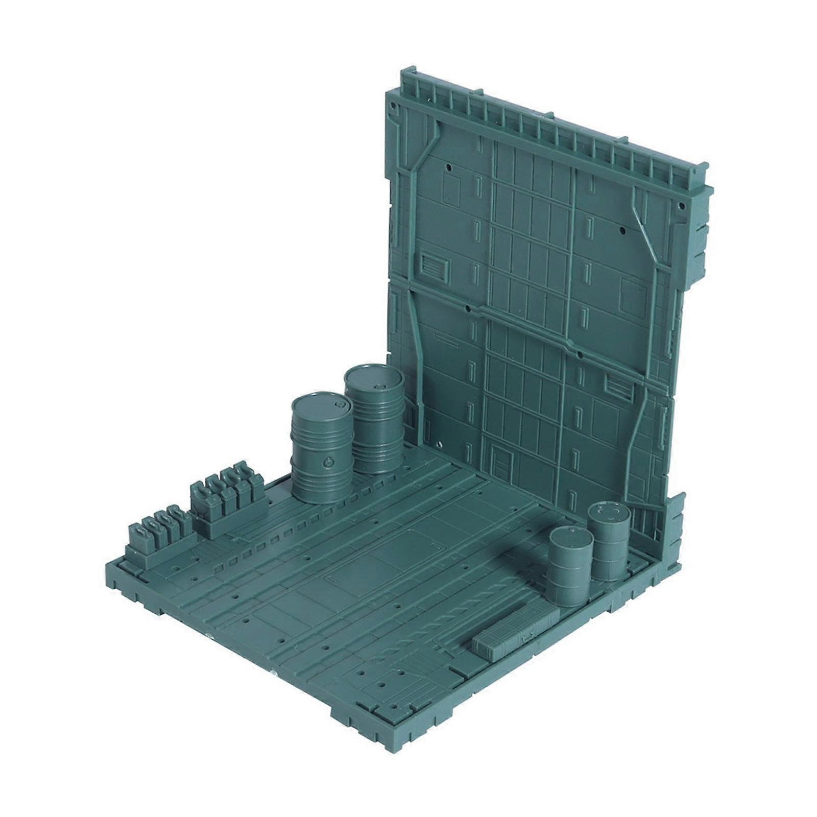 Green Action Figure Display Stand Interlocking Model Kit Base for Seamless Figure Showcase