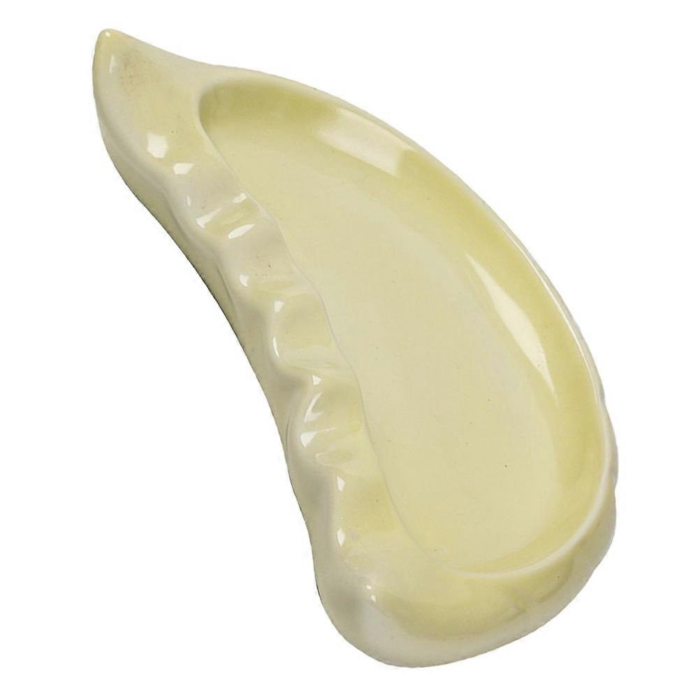 Cute Ceramic Dinner Plate Dumpling Shaped for Snacks 4Pcs Set