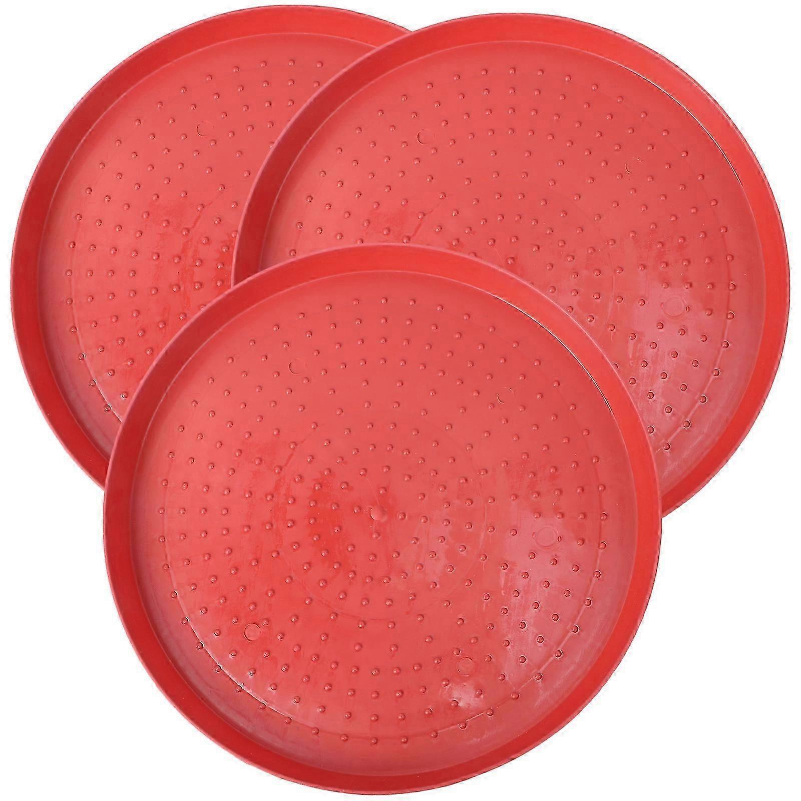 3pcs Hühnerfutter Teller Lebensmittelbehälter Futtertablett Pads Geflügelfutter Tablett