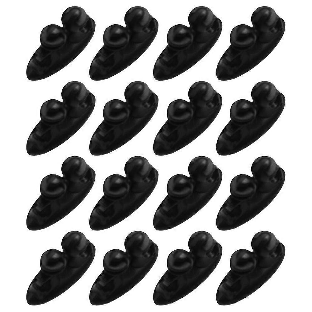 Cable Management Fixator for Storage 16Pcs Black Car Interior Cable Clips