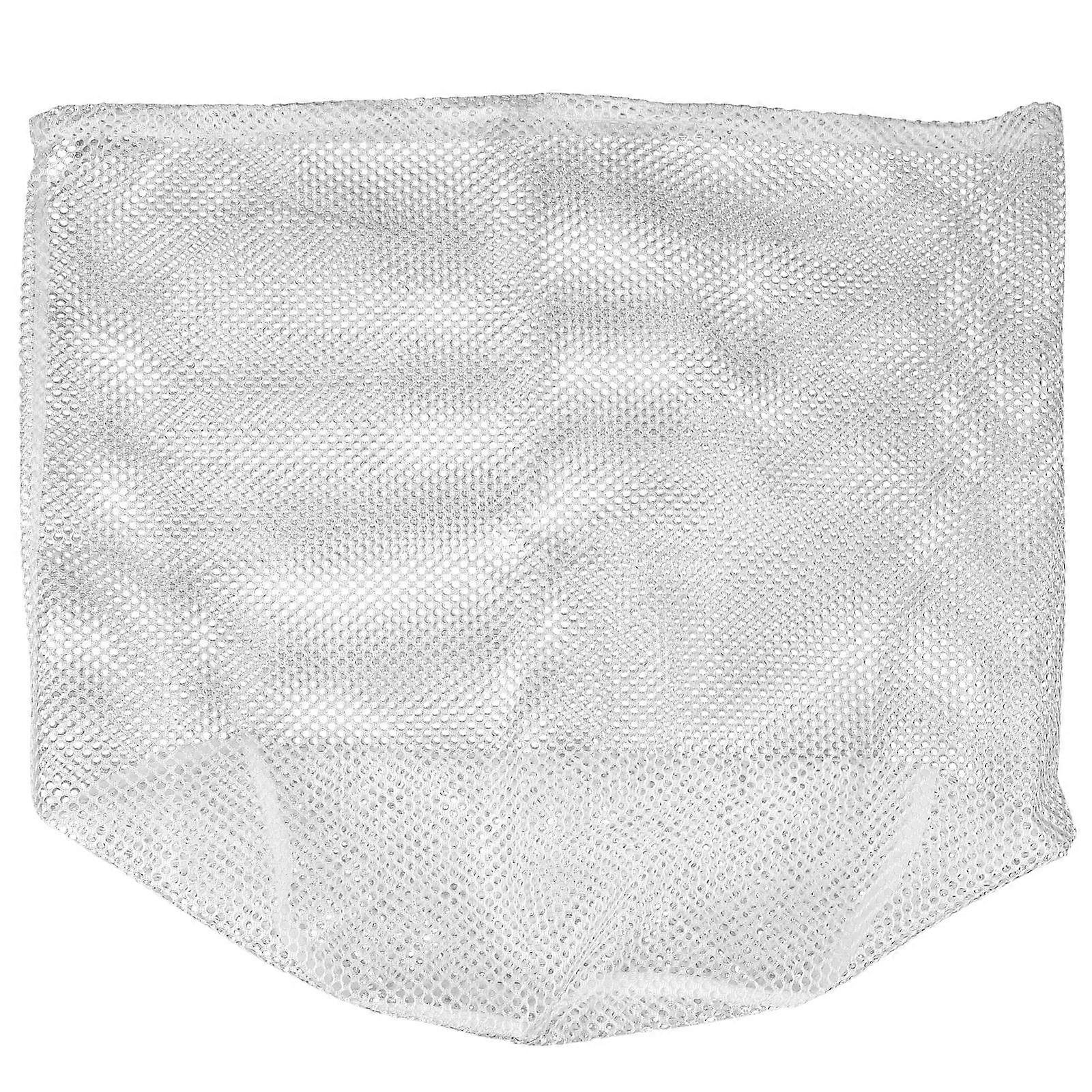 Mesh Laundry Bag White Large Drawstring Washing Bag for Storage Practical Use