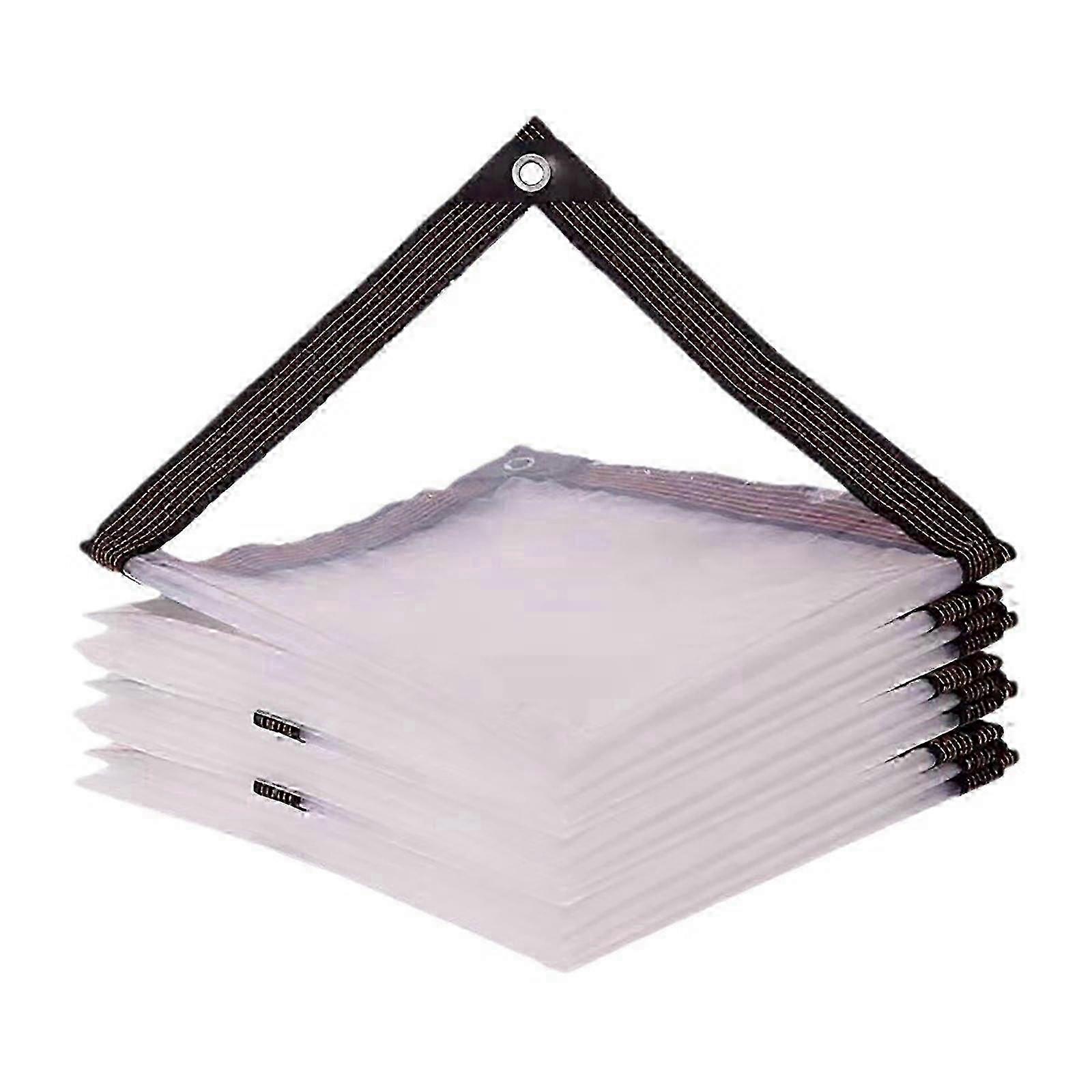 Instahut Poly Tarps Cover - Clear Plastic Rainproof Sheet 3x2.5m