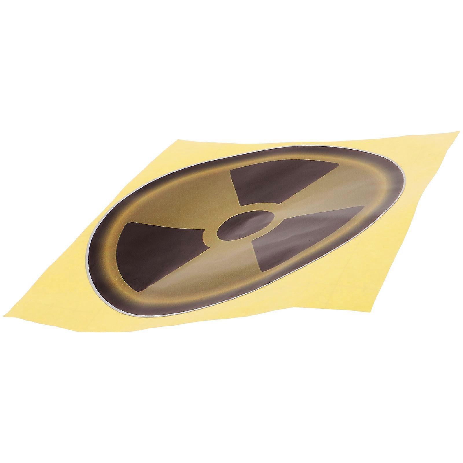 Reflective Radiation Warning Sticker for Warning 2Pcs Yellow PVC