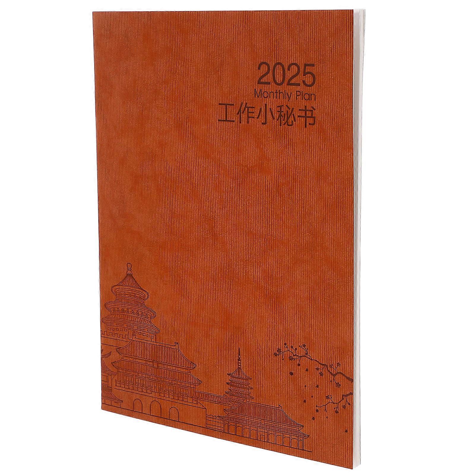 Time Management Schedule Book Function for 2025 Monthly Planner Notepad