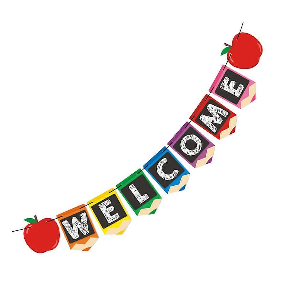 Back School Decoration Supplies School Banners Rectangular Flags Teachers Students 200*5cm 1Pack