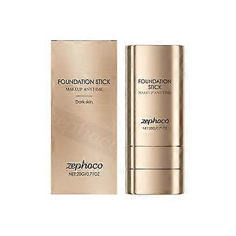 Zephoco Deep Skin Tone 2-in-1 Foundation Stick: Lightweight, adheres well, moisturizing, natural coverage, and a sheer matte finish.