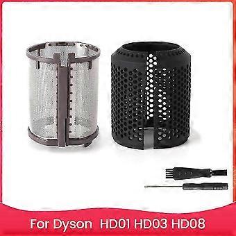 Filtre intérieur + cage de filtre extérieur pour sèche-cheveux, compatible avec les modèles HD01 et HD03 A.