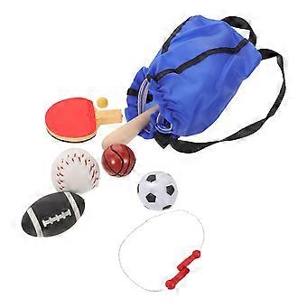 1 sæt dukkehus miniature sportsudstyrssæt - Basketball Fodbold Sjippetov - Mini sportsudstyr til dukker - Til dukkehus indretning og fotografering 