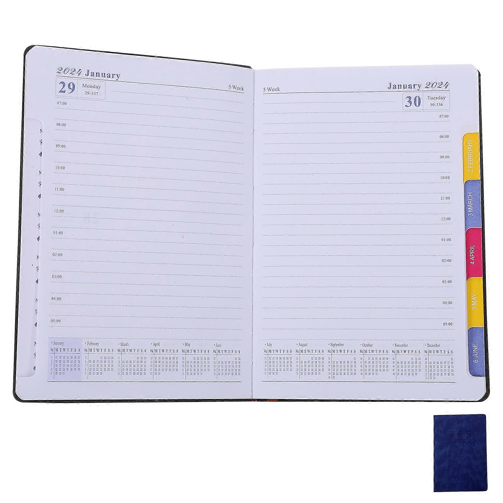 Blue Schedule Notebook for Writting Use Household Planner Notepad