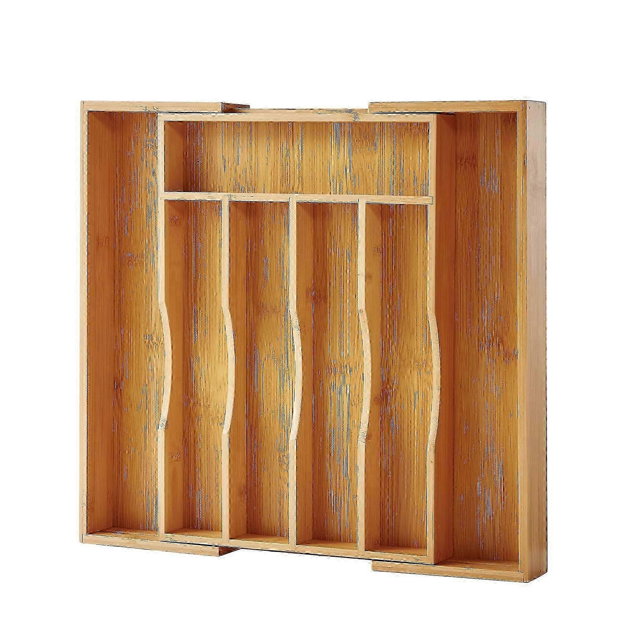 Adjustable bamboo kitchen drawer storage box Organization tools,l