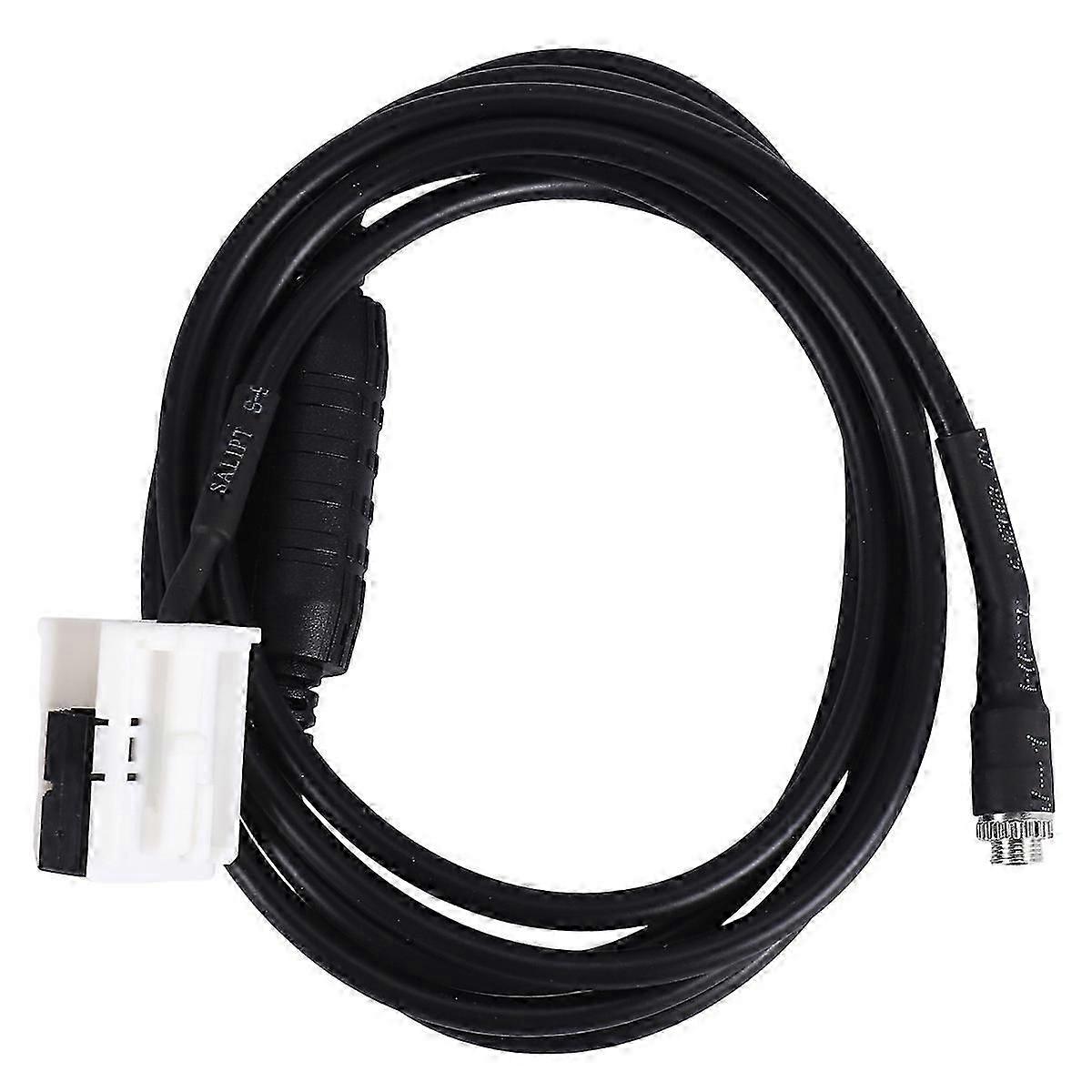 Car AUX Audio Cable Line Connector with Resistor 1.5M 12 Pin for BMW E60 E61 E63 E64 E65 E66 E81 E82