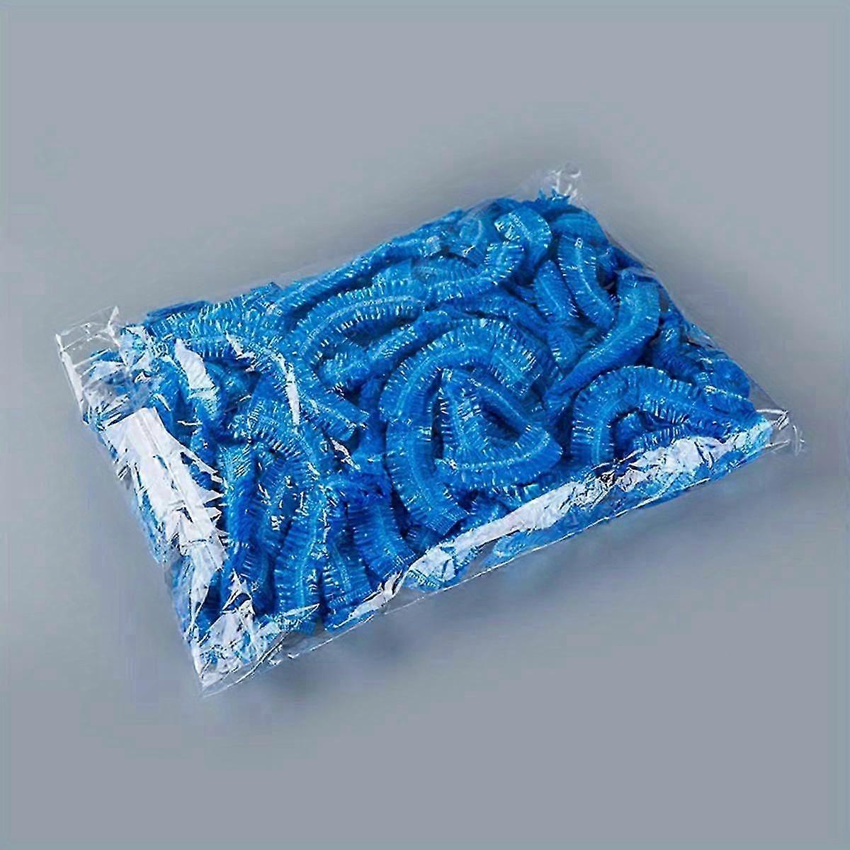 100 Stück Duschhauben - für Salons!  blau