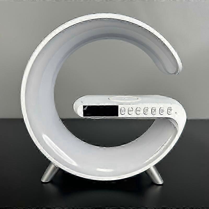 Wireless Multifunction Alarm Clock Speaker Control App Charging Station Night