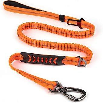 Bungee dog leash with soft padded handle,adjustable dog leash with seat belt buckle,adjustable dog leash for large mediu [XR]