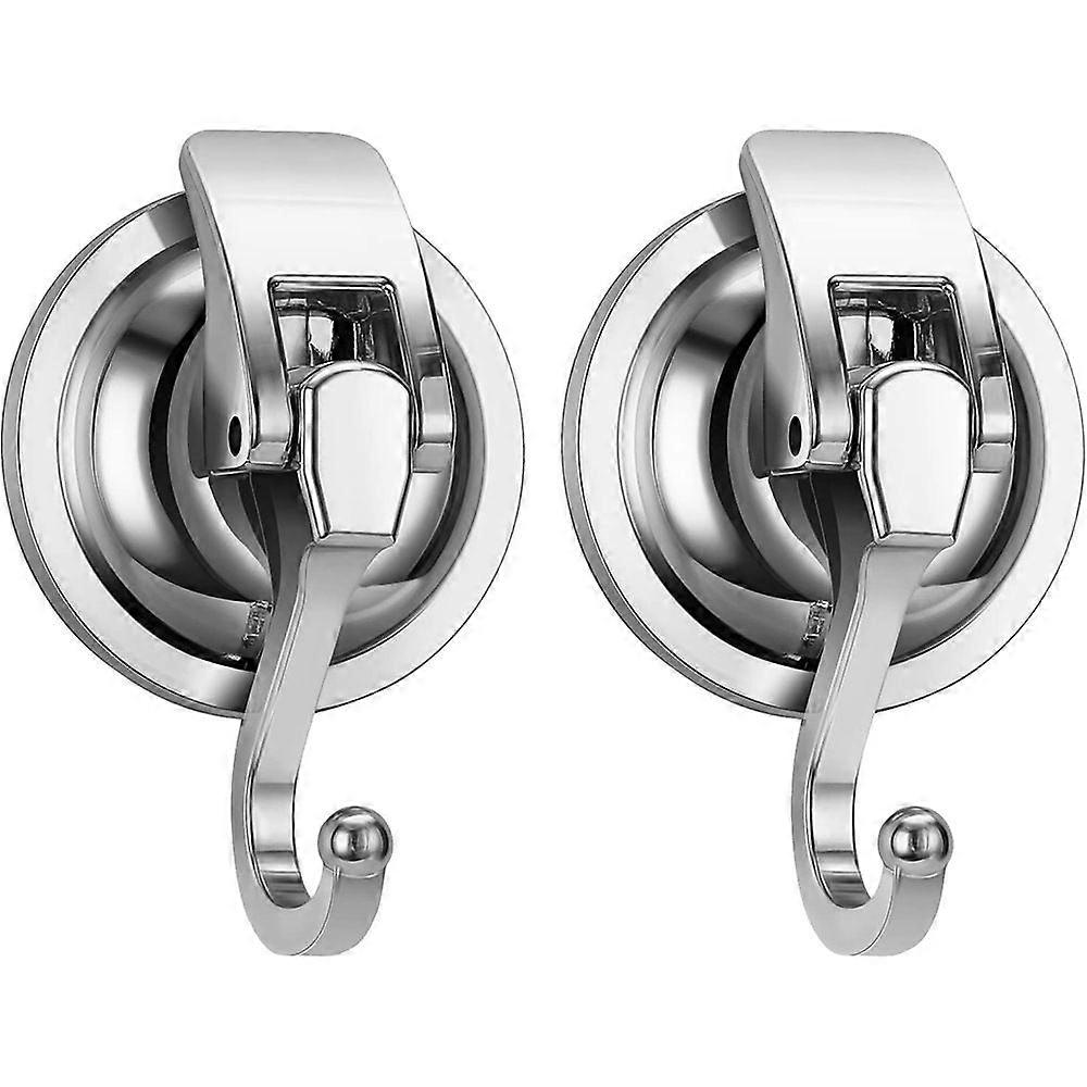 Suction cup hook for shower 2-pack, silver [XR]