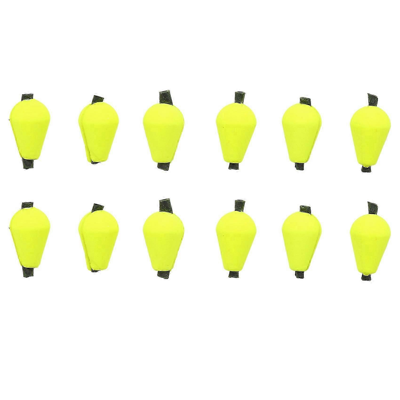 12Pcs Fly Fishing Float Strike Indicators Foam Yellow