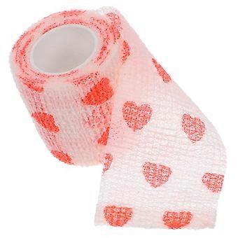 Pet Self Adherent Bandage Wrap Non-Woven Tape Horse Bandage Wrap Cat Bandage Wrap Bird Bandage Wrap Animal Tape for Dog Legs Paws Wounds Red