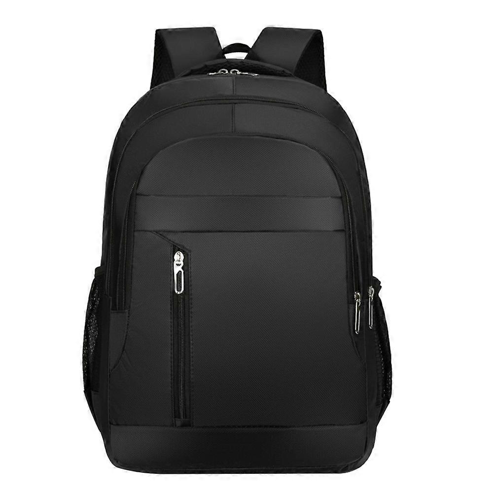 Black Double Shoulder Backpack for Storage Large Capacity Leisure