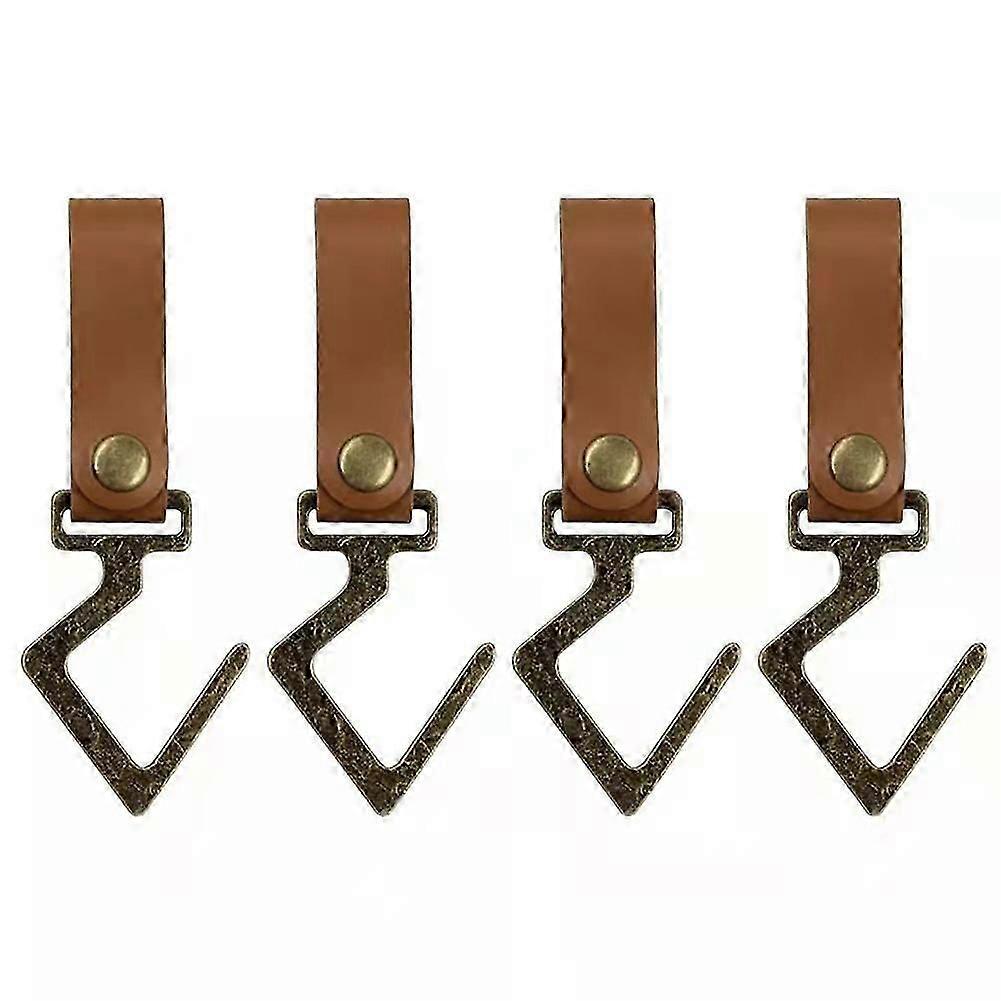 Multiple S-shaped hooks multifunctional metal triangle leather