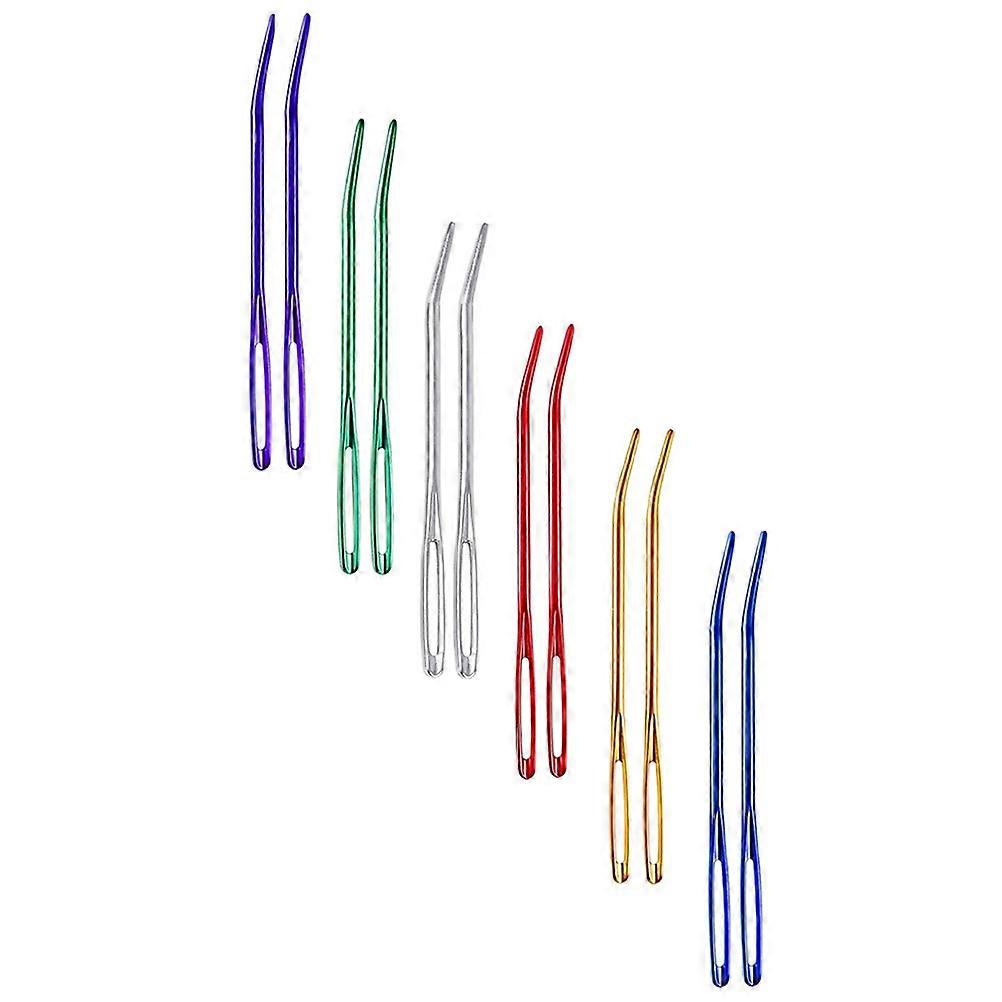 Darning Needle Compact Yarn Needle for Sewing Use 12Pcs Assorted Color