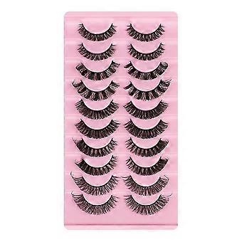 10 Pairs Reusable Self Adhesive Eyelashes No Glue Or Eyeliner Needed Natural Thick False Lashes Extension-YUHAO