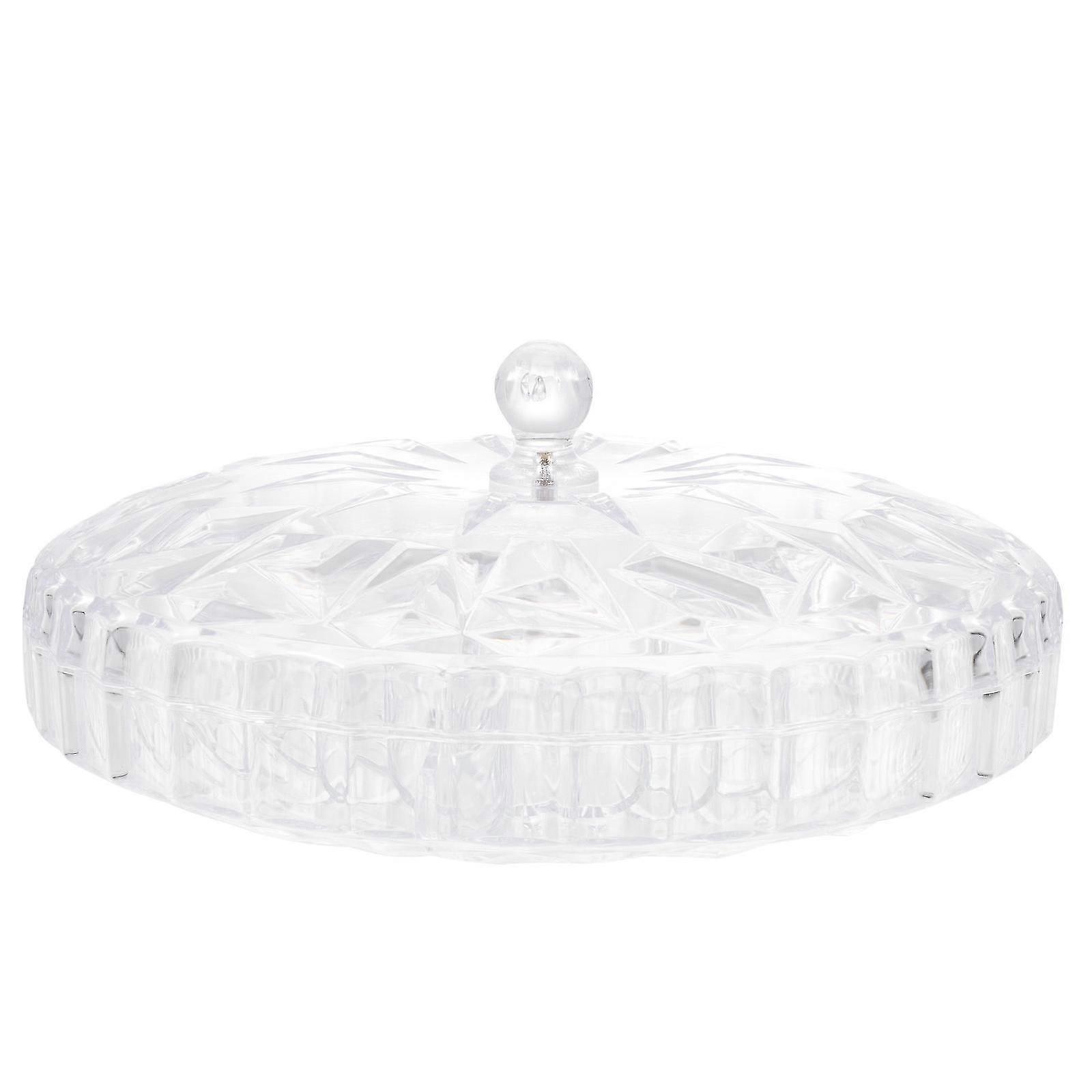 Multi-Grid Fruit Plate Practical for Storage Use 1Pcs Transparent Tray
