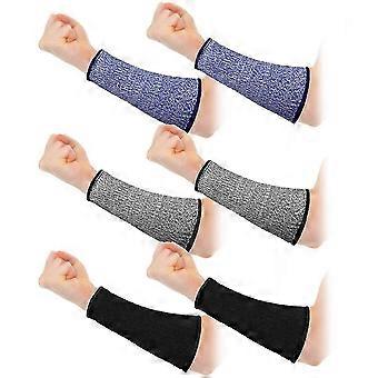 3 Pairs Level 5 Arm Sleeves for Thin Skin, Bruising Protection, Cut & Burn Resistant Forearm Guards