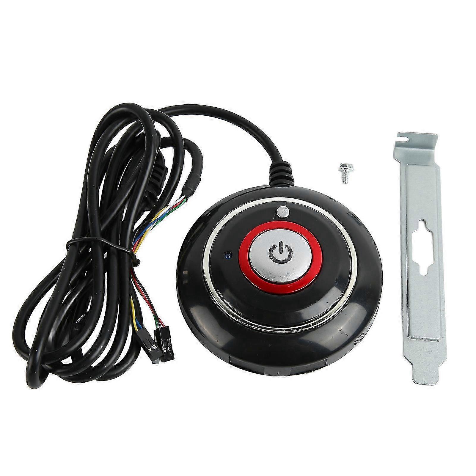 PC Power Button, Simple Installation, Strong ABS Construction, No Audio No USB, for Internet Cafe