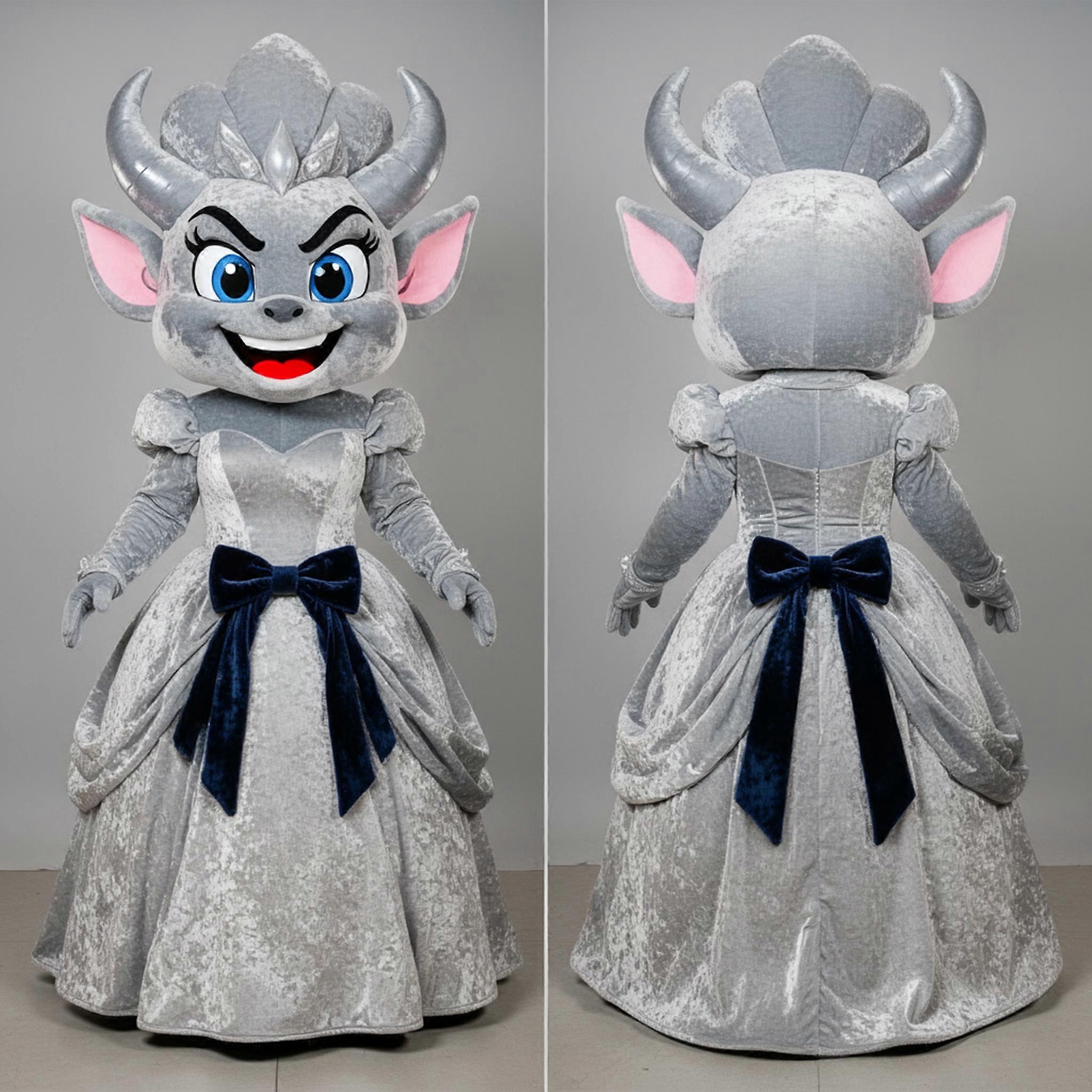 MASTICOT Silver Shimmering Demon Mascot