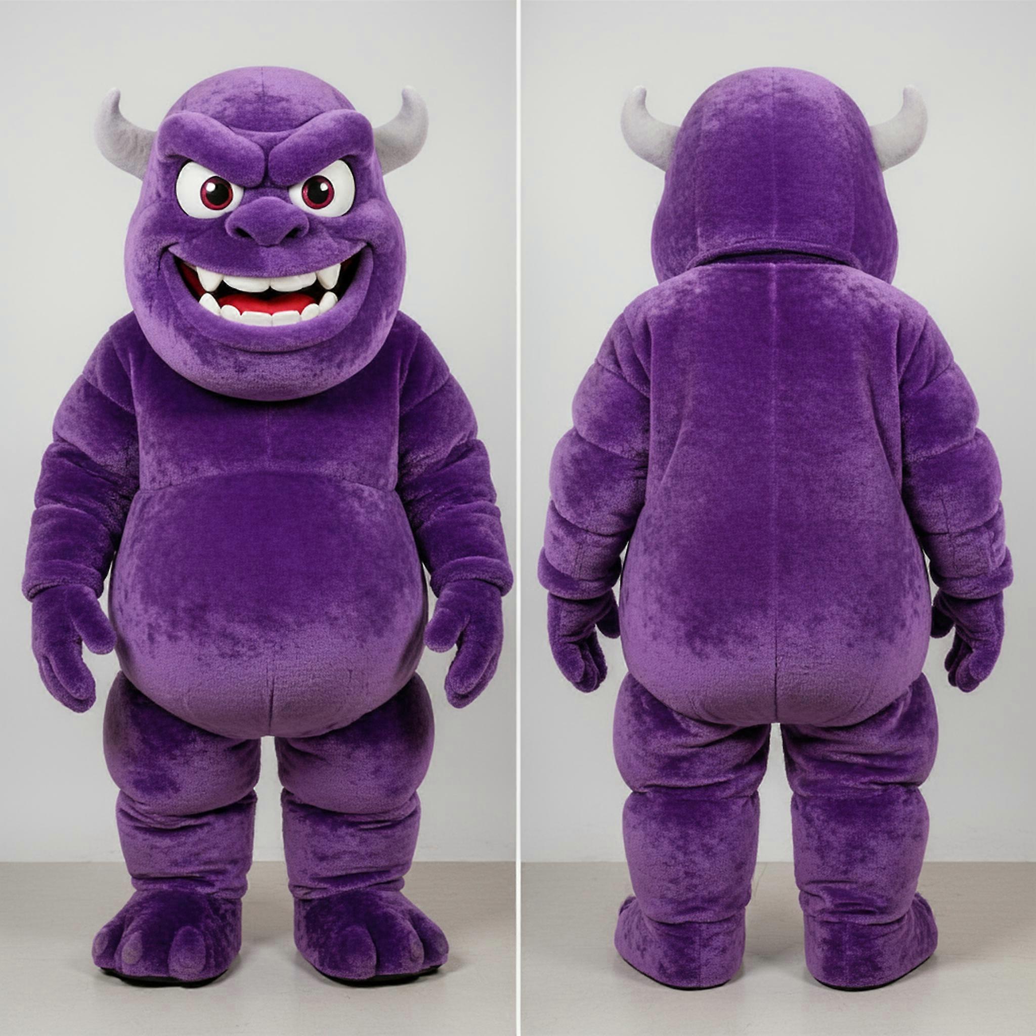 MASTICOT Purple Velvety Ogre Mascot