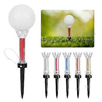 Lot de 5 tees de golf multicolores, en plastique magnétique durable, outil d'entraînement pour la pratique du golf