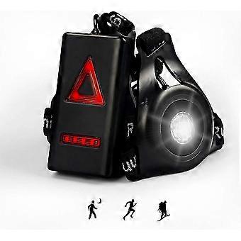 250lm USB Rechargeable LED Safety Light for Outdoor Jogging & Night Running with - [keep away from danger]: The rechargeable USB front