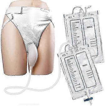 Incontinence Aid: 1000ml/2000ml Wearable Urine Bag with Catheter, Suitable for All Age Ranges