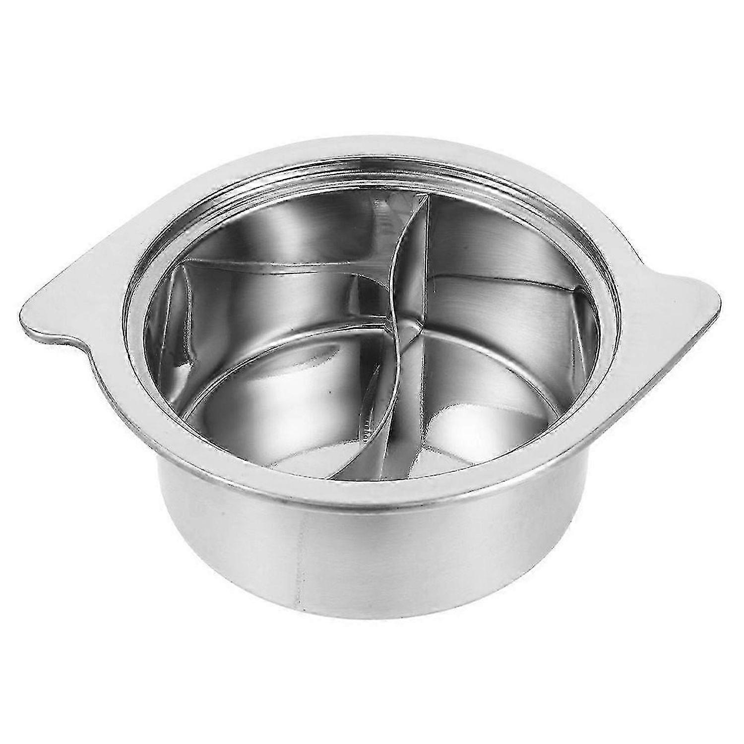 Two-Zone Stainless Hot Pot with Lid