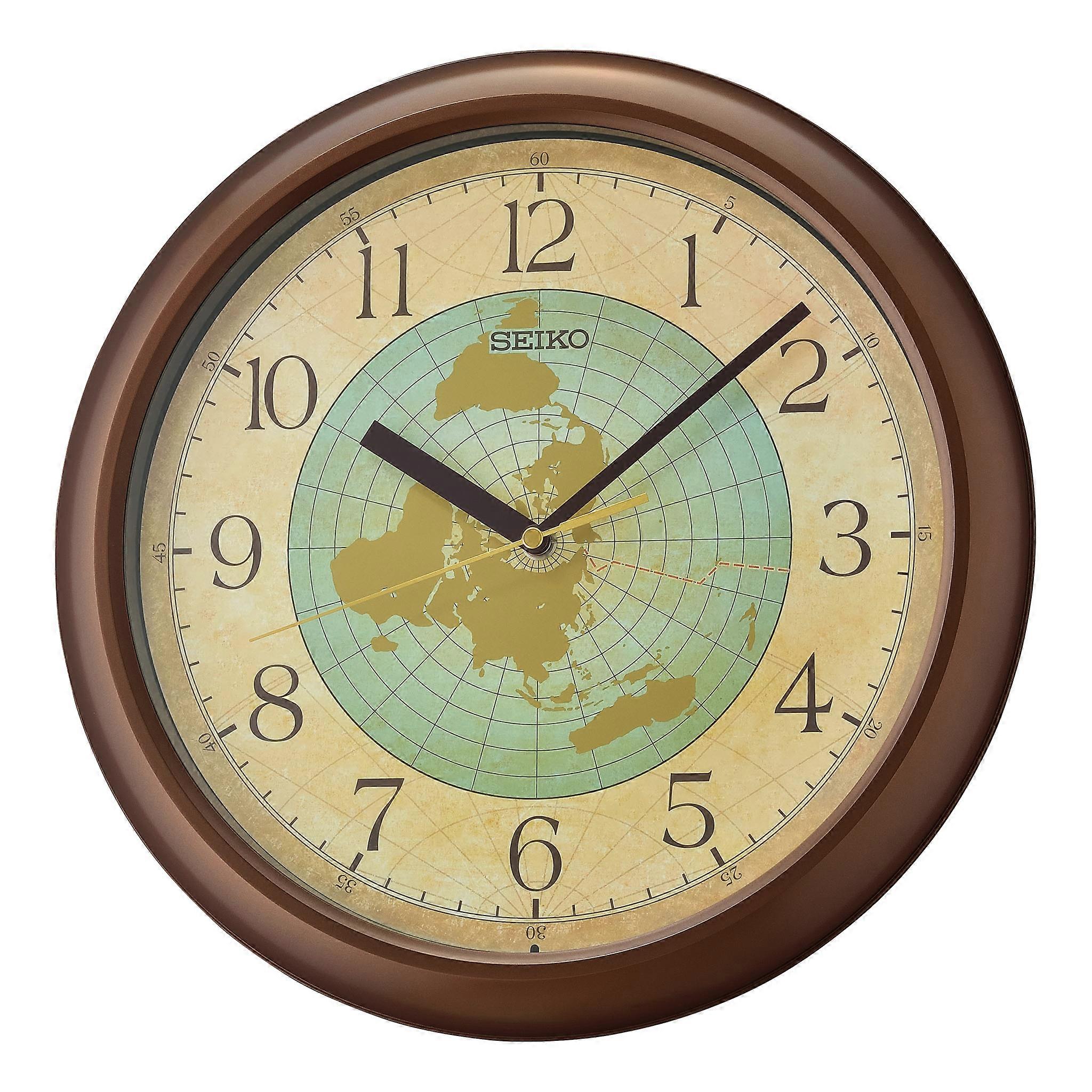 Seiko World Map 33cm Wall Clock QHA006B