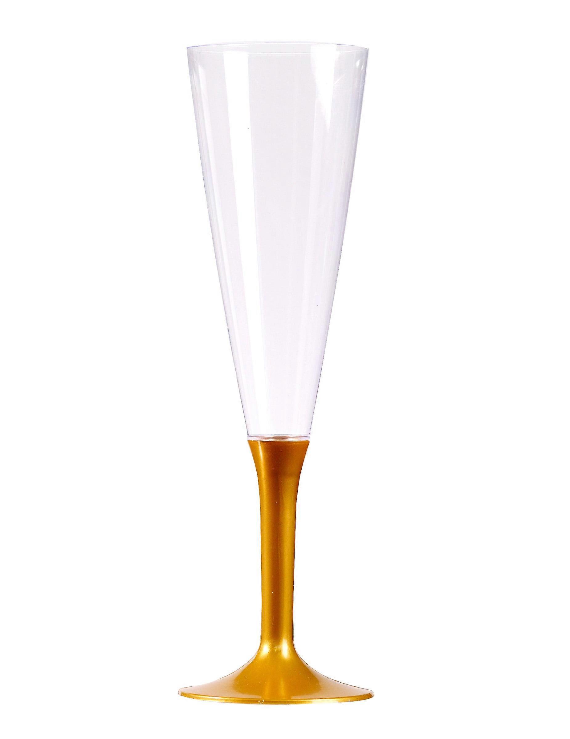 10 150 ml gold-footed champagne flutes