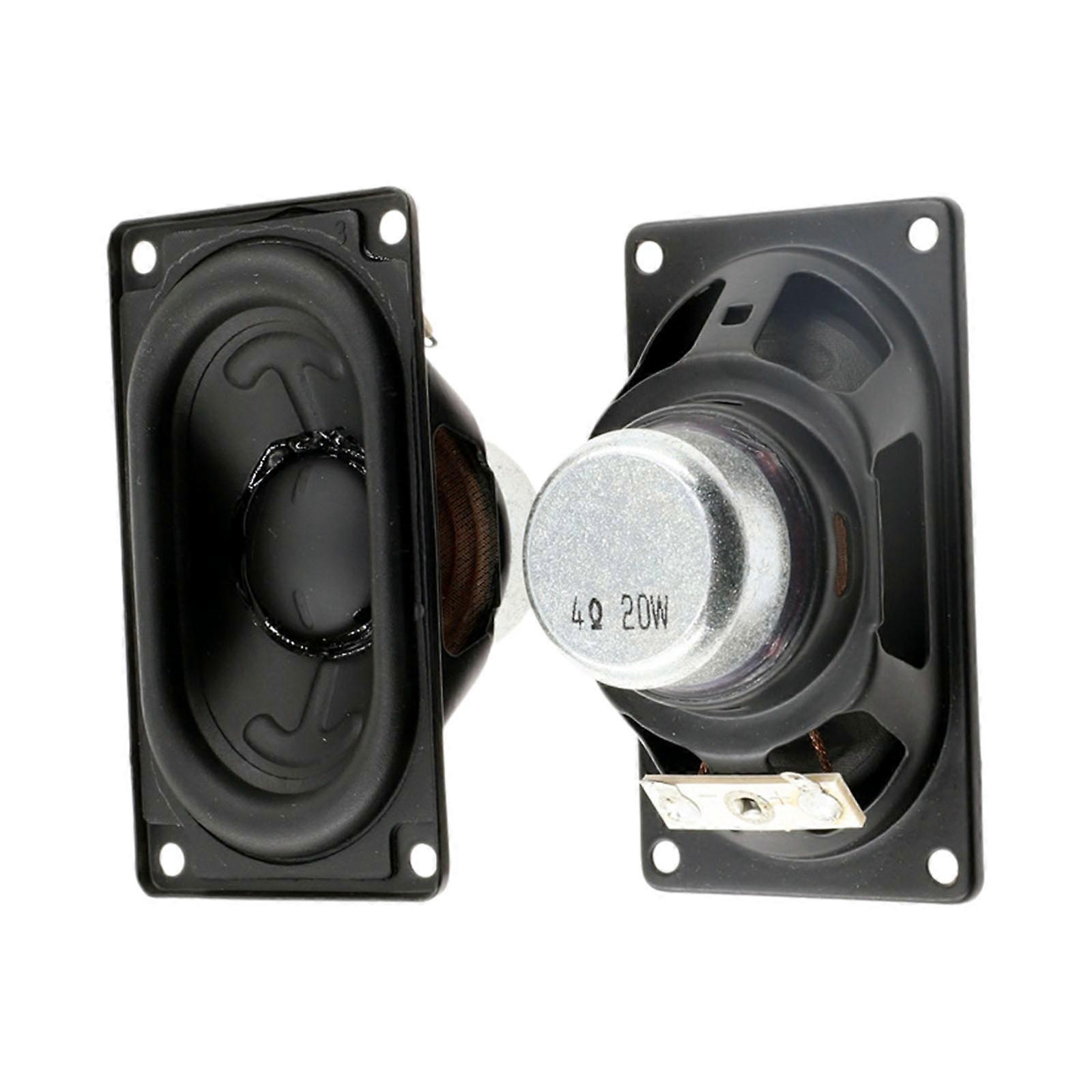 DIY Speaker Component Pair with Passive 4 Ω Operation, Rectangular Mounting Structures, Composite Diaphragms, and Solder Terminals for Portable